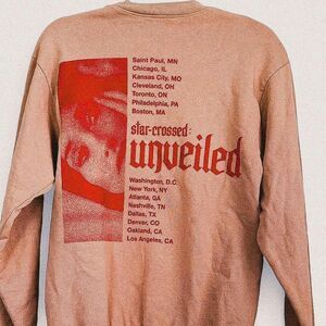 Kacey musgraves Star Crossed Unveiled Tour red tan oversized graphic Sweatshirt